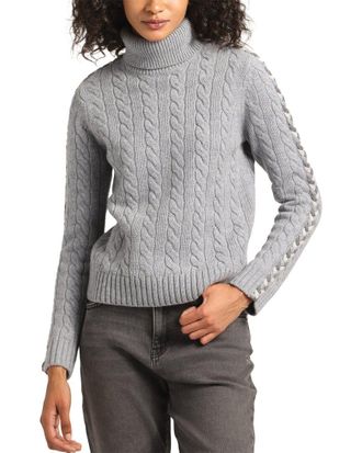 Derek Lam Pippa Lace-Up Turtleneck