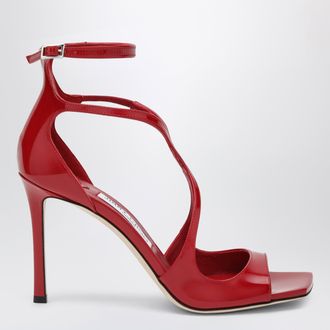 Jimmy Choo London Sandali Azia in pelle verniciata rossa