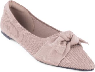 Elie Tahari Montserrat Pointed Toe Flat in Coffee at Nordstrom, Size 5.5