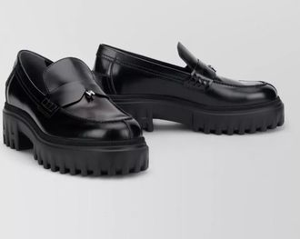 Hogan leather slip-on brogues