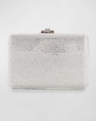 Judith Leiber Slim Slide Crystal Evening Clutch Bag