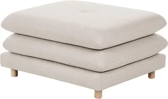 Beliani Beliani - Modern Ottoman Upholstered Polyester Fabric Cushioned Beige Heden