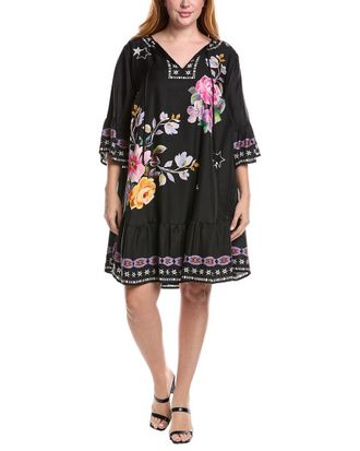 Johnny Was Plus Hailee Silk-Blend Mini Dress