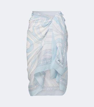 Pucci Orchidee cotton beach cover-up