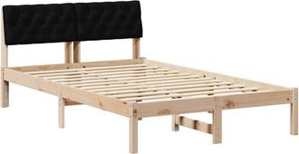 vidaXL Estructura De Cama Con Cabecera Marr&oacute;n Y Negro 120 X 200 Cm Vidaxl