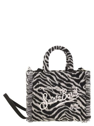 MC2 Saint Barth MC2 Saint Barth Vanity Mini Zebra Print Woll Mischtasche