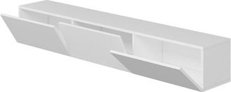 Concept Usine Mueble TV suspendido con armarios blancos 180 cm