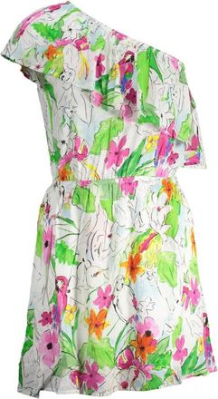 Desigual Korte One-Shoulder Jurk - Dames - Korte kleedjes - Veelkleurig - S - Kleedjes