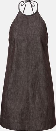 Brunello Cucinelli Halterneck open-back cotton minidress