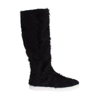 Dolce & Gabbana Fashion Flat Sneaker Boots - Dames - Winterlaarzen - Zwart - 36 EU - Leer - Schoenen
