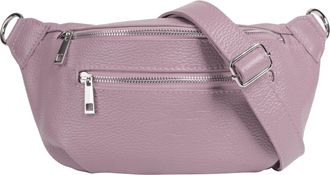 Samantha Look G&uuml;rteltasche SAMANTHA LOOK, Damen, Gr. B/H/T: 27cm x 16cm x 5cm onesize, lila (violett), Leder, leicht gl&auml;nzend, unifarben, Taschen G&uuml;rteltasche, echt