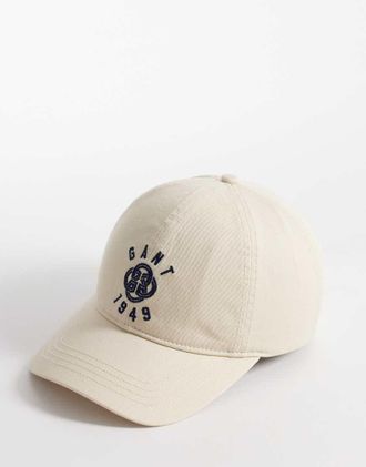 GANT Cappello con visiera color crema con logo 1949-Neutro