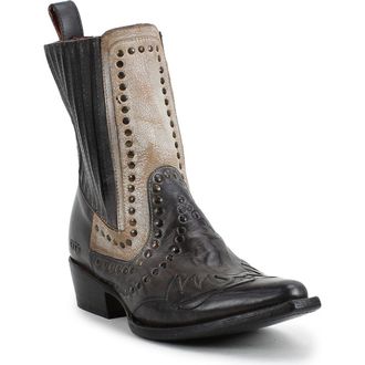 Bed St&uuml; Raise Western Boot in Black Rustic Nectar Lux at Nordstrom, Size 7.5C