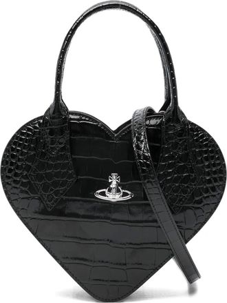 Vivienne Westwood Borsa tote goffrata - Nero