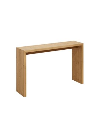 Deco Wood Consola de madera maciza en tono roble medio de 120x80cm