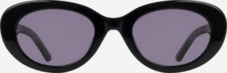 Cole Haan Womens Bold Oval Sunglasses - Black