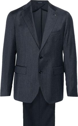 Tagliatore Montecarlo single-breasted suit - men - Virgin Wool/Cotton/Cupro/Viscose/Modal - 46 - Blue