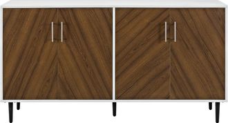 Walker Edison 58in Modern Wood Buffet Storage Cabinet