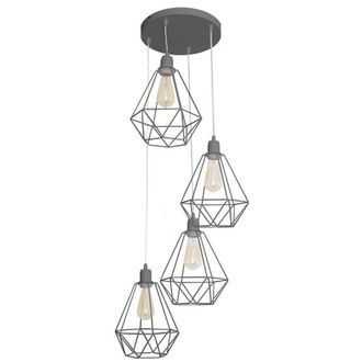 Netlighting Karo Cluster Pendant Ceiling Light Grey 35cm