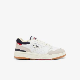 Lacoste Heren Lineshot Logo Leren Trainers (Gebroken wit)