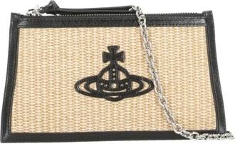 Vivienne Westwood Clutches, female, Beige, Size: ONE SIZE Rafia Pochette