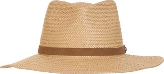 Vince Wide Brim Straw Fedora Hat in Camel at Nordstrom Rack