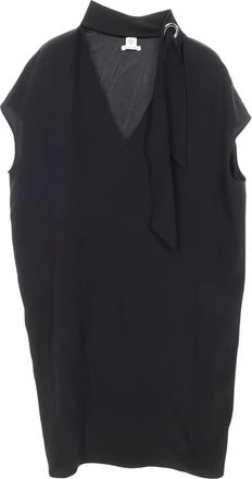 Herm&egrave;s 2010s tie-neck silk blouse - women - Silk - 34 - Black