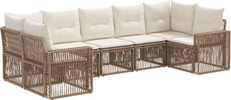 vidaXL Conjunto De Sof&aacute;s De Jard&iacute;n 7 Uds. 7-n&uacute;mero De Plazas Vidaxl