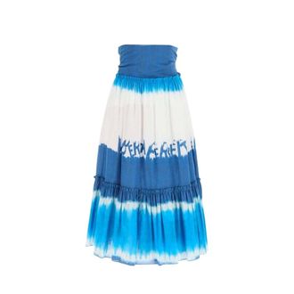Alberta Ferretti Midi Skirts, female, Multicolor, M, Tie Dye Midi Skirt