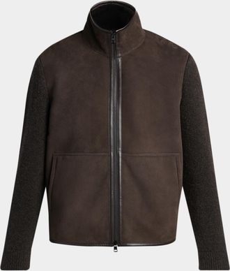 Moncler Men & apos;s Suede Jacket
