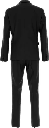 Dsquared2 Mens Black Virgin Wool Blend London Suit Completi