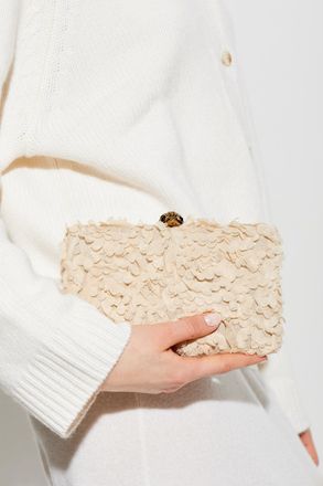 Kurt Geiger Crystal Kensington Clutch, Womens, Cream