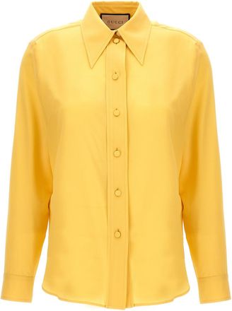 Gucci Yellow Silk shirt