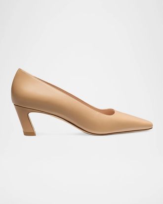 Stuart Weitzman Stassi 50MM Leather Pumps