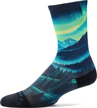 Feetures Elite Light Cushion Mini Crew Crew Cut Socks Shoes Aurora Glow : MD (US Mens Shoe 6-8.5 - Womens Shoe 7-9.5), Spandex/Nylon
