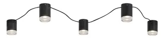 Rabalux Plafoniera Moderna Nera In Metallo 5xg9 Rabalux Looplab