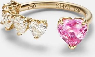 Shay Jewelry 18kt gold ring with sapphire and diamonds