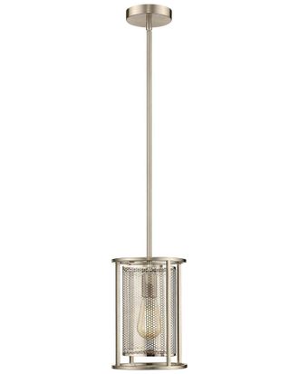 Eglo Eglo De Velde 1 Light Mini Pendant With Matte Nickel Finish & Metal Cage Shade