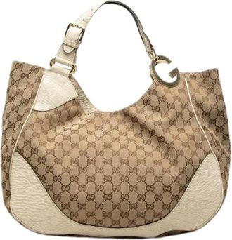 Gucci Pre-owned Charlotte Tote - Dames - Vintage Schoudertas - Beige - ONE Size - Leer - Vintage
