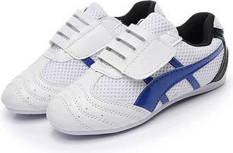 Generic Martial Arts Taekwondo Shoes Lightweight Breathable Sport Boxing Karate Kung Fu Taichi for Adults and Children(10.5 UK Child) White