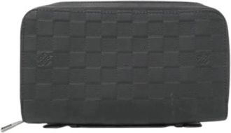Louis Vuitton Pre-owned Long wallet (bi-fold) - Heren - Vintage Accessoires - Zwart - ONE Size - Leer - Vintage
