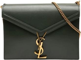 Saint Laurent Pre-owned Cross Body Bags, female, Green, Size: ONE SIZE Pre-owned Cassandra Crossbody Bag