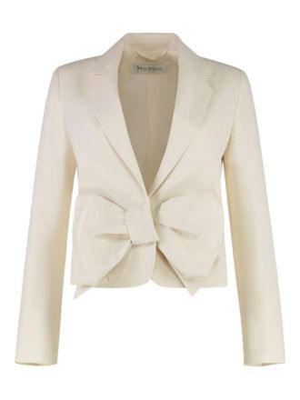 Max Mara bow-detail jacket - White