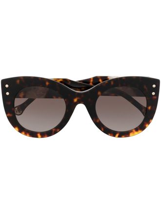 Carolina Herrera Occhiali da sole cat-eye - Marrone