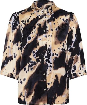 Soaked In Luxury Clero Printed Shirt SS - Dames - Overhemden - Veelkleurig - M - Overhemden