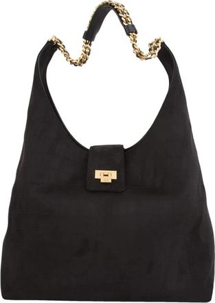 Elisabetta Franchi Hobo Bag - Dames - Schoudertassen - Zwart - ONE Size - Polyester - Tassen