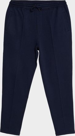 Brunello Cucinelli Mens French Terry Double Cloth Pintuck Pleated Trousers