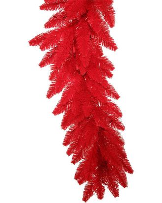 Vickerman 9Ft Red Artificial Christmas Garland, Red Dura-Lit Led Lights
