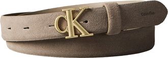 Calvin Klein Lederg&uuml;rtel CALVIN KLEIN, Damen, Gr. 11,5, desert taupe, Web, Rindsleder, unifarben, G&uuml;rtel Lederg&uuml;rtel, Regular fit, gr&ouml;ssenverstellbar