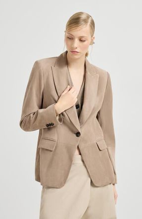 Brunello Cucinelli Suede blazer in Light Brown at Nordstrom, Size 50 It